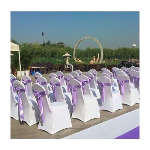 Wedding Banquet Chair Cover Stretch Decorative Chair Covers Universal Hotel Seat Covers With Chair Sashes