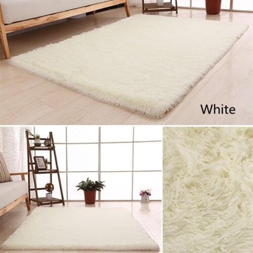 Bedroom Living Room White Square Soft Tie-Dye Plush Fabric Fluffy Carpet Non-Slip Absorbent Four Seasons Decorative Cushions For