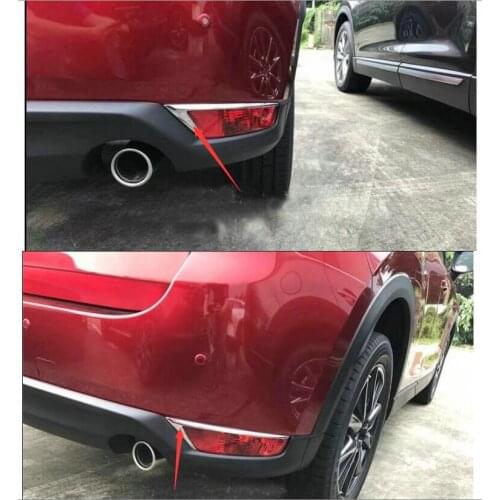 For Mazda CX-5 2017-2020 Fog Lamps Cover Trim ABS Chrome Rear Fog Light Cover Car-styling Accessories