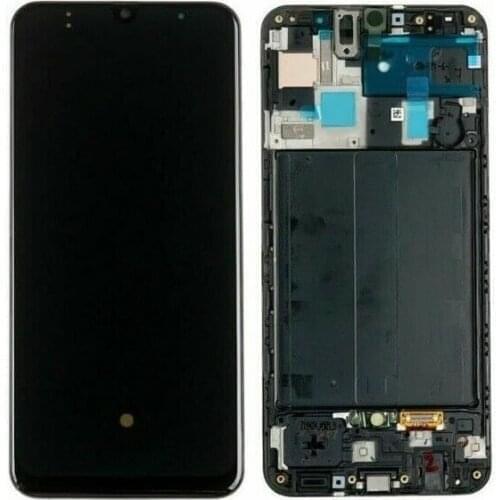 For Samsung Galaxy A50 A505 Black Color OLED LCD Screen and Digitizer Assembly With Frame