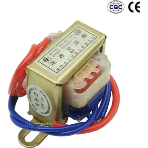 EI28 Power Transformer AC 6V 9V 12V 15V 18V 24V Output Voltage 1W Copper Core Input DB-1VA 220V Single/Dual Voltage Copper