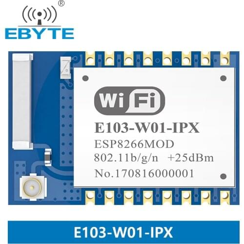 ESP8266EX WiFi Module E103-W01-IPX Internet of Things Development Board 2.4GHz 20dBm Wireless IPX and Ceramic Antenna