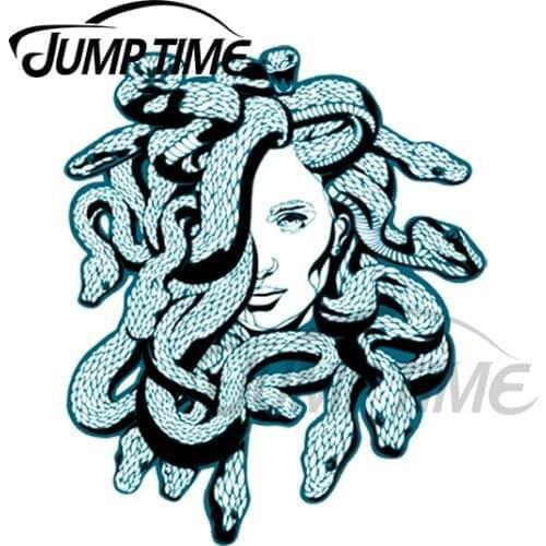 JumpTime 13 x 11.6cm For Stone Cold Medusa Windshield Car Stickers Vinyl Material Decal Car Door Protector Waterproof for VAN RV