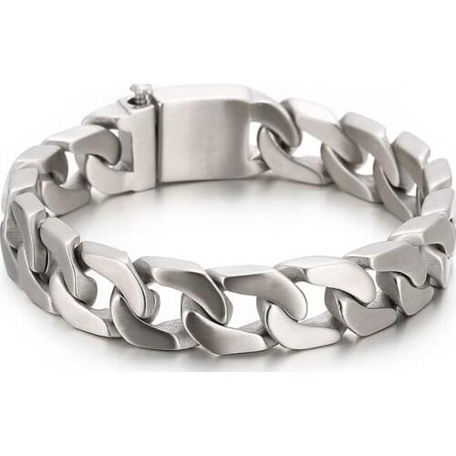 Fashion Brushed 14mm High Quality Stainless Steel Mens Bracelet Simple O-chain Accessories Assembly Jewelry