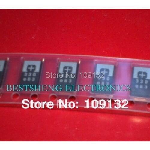Free Shipping SMD tantalum polymer capacitors 2R5TPE330M9 2.5V 330UF 337 polymer capacitance