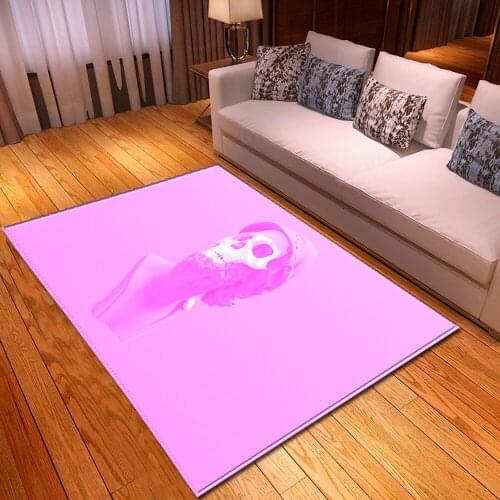 Halloween Party Area Rugs Creative Skull Printed Carpets for Living Room Bedroom Decor Rug Flannel Memory Foam Large Size Carpet