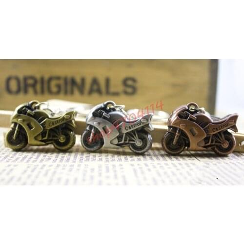 Creative Mini Heavy Locomotive Motorcycle Key Links Hanging Parts, Exquisite Crafts Small Hanging Decorations