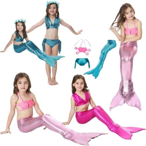 Girl Swimsuit Mermaid Swimsuit Childrens Bikini Cartoon Pattern Girl Swimsuit Female Bikini Three Piece Swimsuit Lovely Baby Li