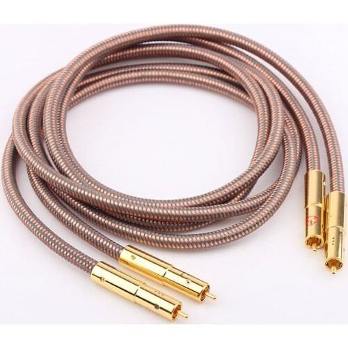Hifi RCA Cable Acuphase 40th Anniversary Edition RCA Interconnect Audio Cable Gold Plated Plug