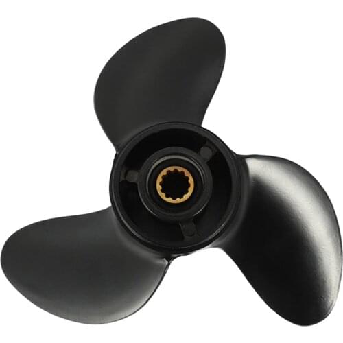 Marine Outboard Propeller Boat For 7.8x8 Balck Aluminum Alloy Screw 3 Blade Boat Engine Parts Replacement Efficiently