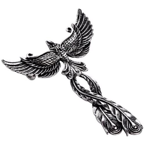 Classic Fashion Trend Mens Creative 3D Chinese Mascot Phoenix Pendant Necklace Stainless Steel Charm Animal Mens Jewelry