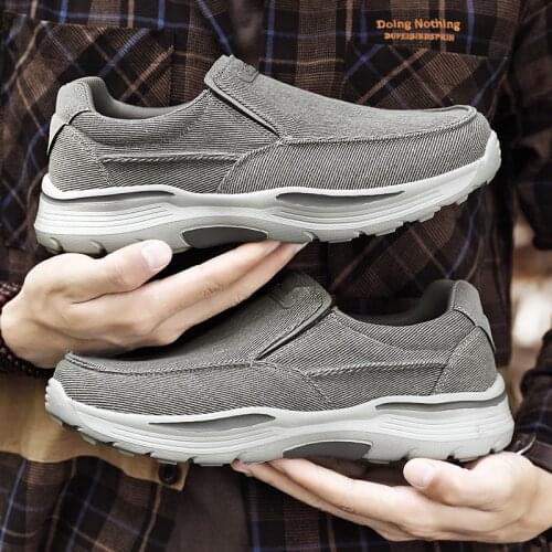 Mens Casual Shoes Canvas Breathable Loafers Men Comfortable Outdoor Walking Shoes Classic Loafers Men Boat Shoes