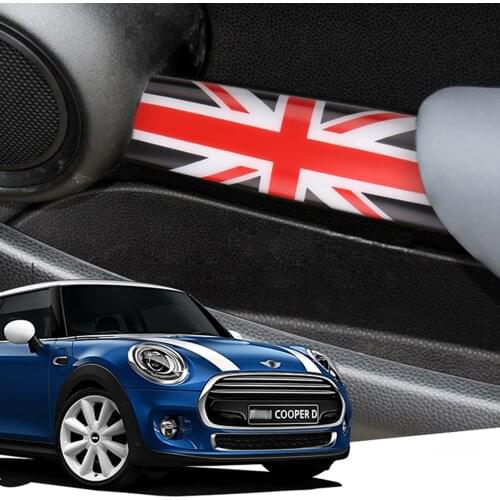 2pcs Interior Door Handle Sticker Knob Housing Cover Case Decoration For MINI Cooper R55 Clubman R56 JCW Car Styling Accessories