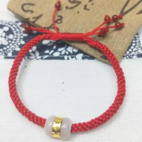 Natural Hetian Jade Lutongzhu Shape Adjustable Bracelet for Ladies Jewelry