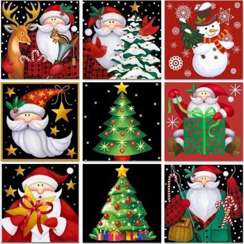 Paint By Numbers Oil Painting By Numbers On Canvas Acrylic paints 40x50cm Frameless DIY Santa Claus Christmas Gift Home Decor