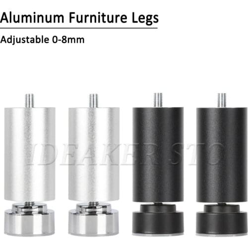 4Pcs Adjustable Aluminum Alloy Furniture Legs Replacement for Sofa Legs Cabinet TV Stands Washing Machine feet Refrigerator Legs