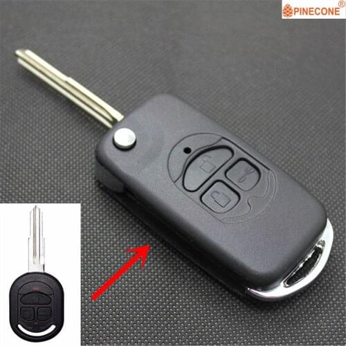 PINECONE Car Key Fob Case for Buick Excelle Hrv Chevrolet Remote Key 3 Button Uncut Blade Modified Repair Replacement Key Shell
