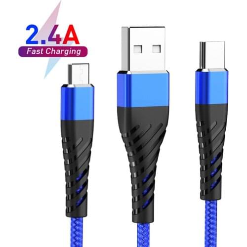 USB 3.0 Type C Super Fast Charger Wire For Xiaomi Huawei Y6 Y7 2018 Y9 Prime 2019 Honor 20 10i 9 10X Lite Phone Micro USB Cable