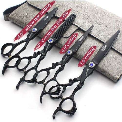 6 inch Japan 440c Hairdressing Scissors Anti-slip Wear Resistant And Anti-rust Beauty Salon Hairdresser Hairdresser Free Logo