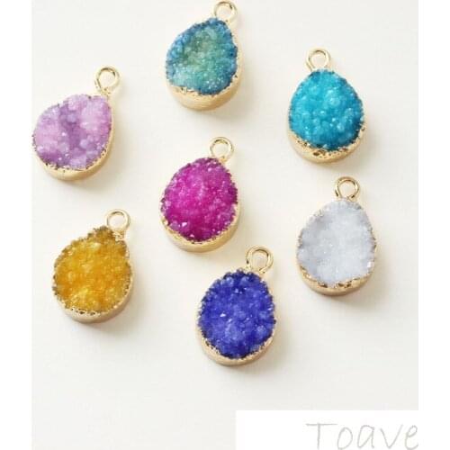 1pcs Water drop natural crystal dental stone single hanging diy bracelet necklace bag Phnom Penh pendant material accessories