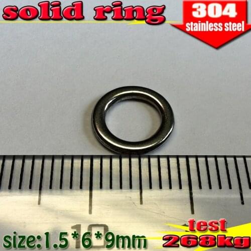 2018new the 304 material fishing solid rings professional quality 9MM quantily: 100pcs/lot