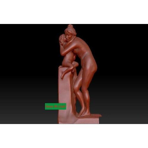 3D model relief STL models file format Goddess of mercy Mom And Daughter
