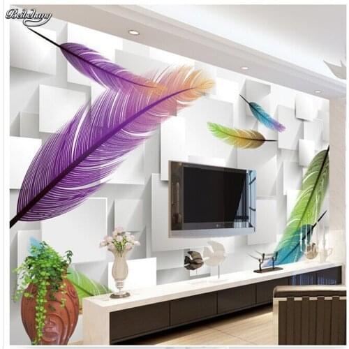 Beibehang 3d TV background wall wallpaper frescoes non - woven 3d wallpaper fresco living room bedroom warm European color