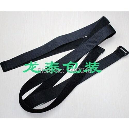 Free shipping 5pcs 2cm x 150cm Stretch elastic strap tapes with plastic buckle sticky Hook Loop cable ties