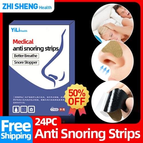 6/24pcs Stop Snoring for Nose Patch Breathe Nasal Strips Sleep Right Best Way Anti Snore Rhinitis Health Care Plaster