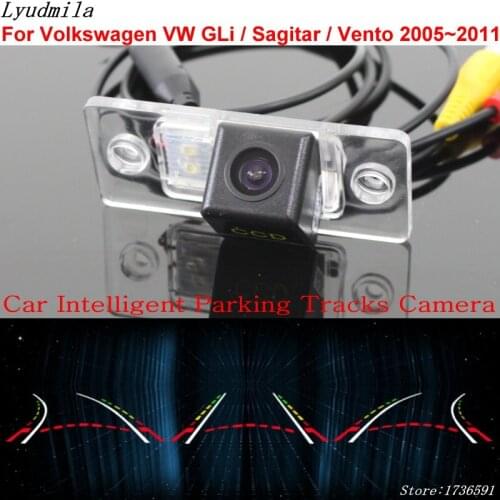 Car Intelligent Parking Tracks Rear View Camera FOR Volkswagen GLi Sagitar Vento 2005~2011 Polo Classic Vivo Sedan 9N 9N3 2003