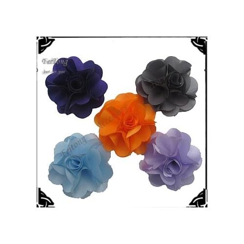 Free shipping!newest 36PCS/LOT 6cm diameter satin fabric flowers 26color for your choice