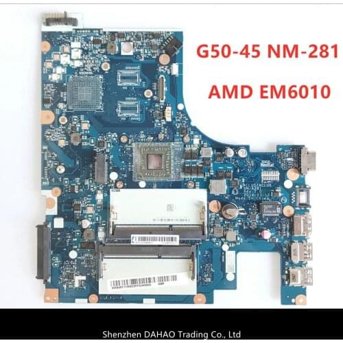 Free Shipping NM-A281 Laptop motherboard for Lenovo G50-45 PC Mainboard AMD EM6010 MB ACLU5 ACLU6 NM-A281 15 inch full tesed OK