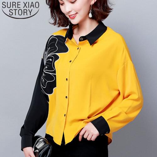 Blusas Mujer De Moda 2020 Long Sleeve Embroidery Women Shirts Floral Casual Turn-down Collar Women Blouses Plus Size 6010 50