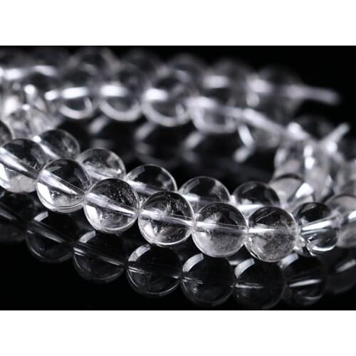 High Quality Transparent wire 4mm 6mm 8mm 10mm Natural Stone Beads For DIY bracelet necklace women&men Jewelry Loose Spacer Bead