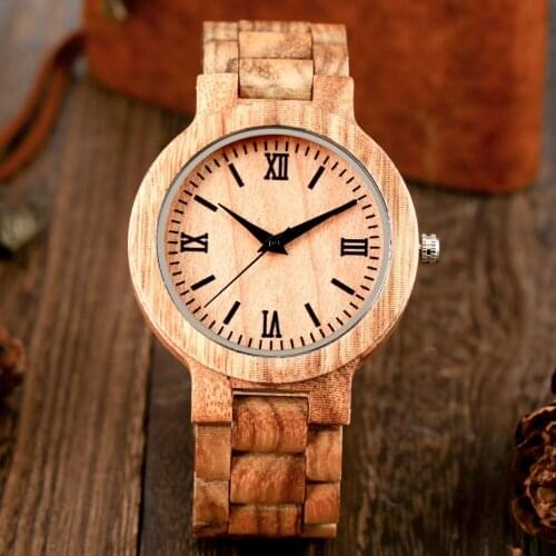 Maple Wooden Handmade Watch Mens Watches Life Waterproof Quartz Movement Watch Full Wooden Bracelet Watches reloj hombre 2020