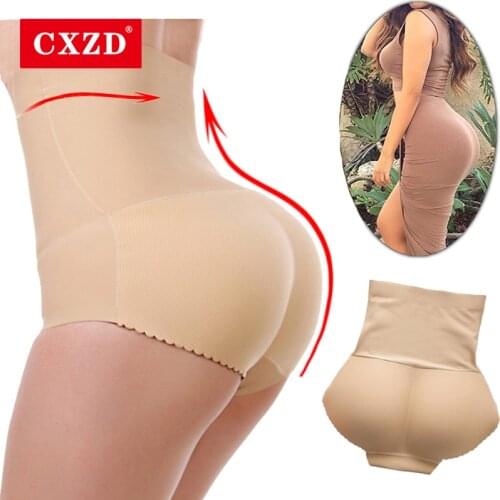 CXZD Womens Seamless Fake Buttock Butt Lifter Padded High Waist Control Brief Enhancer Tummy Control Shaper Panties