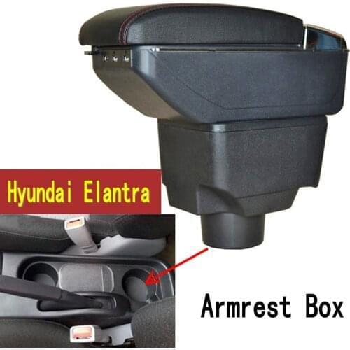 For Hyundai Elantra XD armrest box central Store content Storage box with cup holder ashtray USB interface