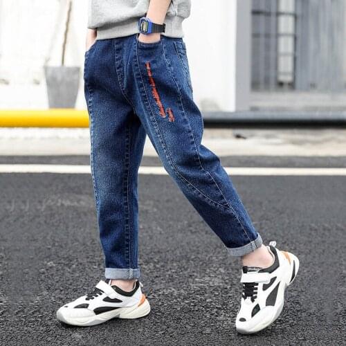 IENENS Boys Clothes Straight Jeans Kids Cowboy Long Pants Children Denim Trousers Clothes Baby Boy Casual Stretch Jeans