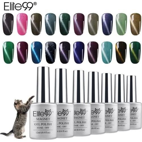 Elite99 12ml Cat Eye Gel Nail Polish Soak Off Magnetic UV Gel Varnish Nail Art Manicure Gel Semi Permanent 3D Effect Gel Lacquer