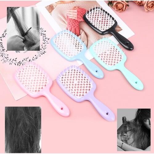 Tangle Hair Brush Salon Hair Styling Tools Large Plate Combs Massage Hair Comb Hair Brushes Girls Ponytail Comb Anti-static