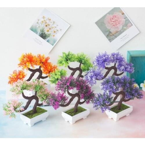 Artificial Plant Dragon Beard Tree Bonsai Potted Festival Decor Home Office Gifts Table Garden Ornaments Decorative Craft Bonsai