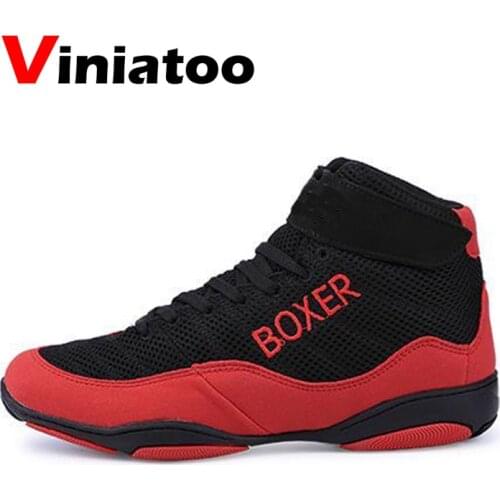 New Professional Boxing Shoes Big Size 35-47 Anti Slip Wrestling Sneakers Breathable Mesh Flighting Footwears Mens Shoes