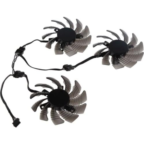 3Pcs 75MM T128010SU 0.35A Graphics Video Card Cooling Fans for Gigabyte AORUS GTX 1060 1070 1080 G1 GTX 1070Ti 1080Ti 960