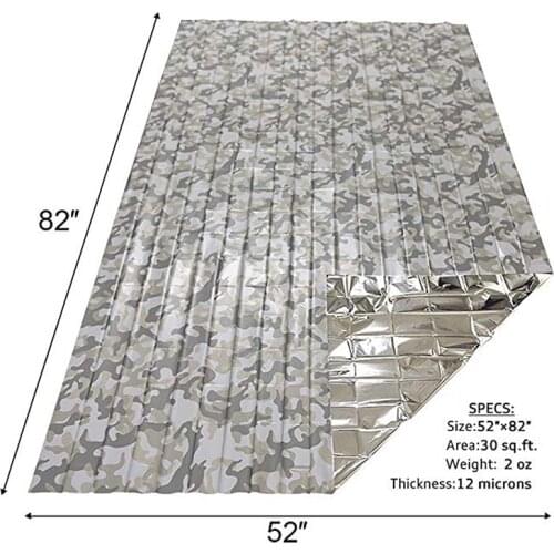 Sunshade Reusable Waterproof Thermal Blanket Folding Lightweight Windproof Portable Poncho Survival Camping Mat