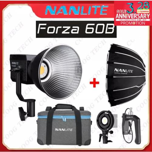 Nanguang Nanlite Forza 60B 60w LED Light Bi-color 2700K-6500K Video Light Professional Studio Strobe Flash Lamp lighting 60w