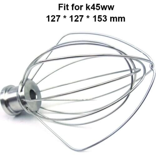 1 Pack Stainless Steel Whisk Wire Whip Mixer Attachment For kitchen aid k45ww 9704329 Flour Cake Balloon Whisk Egg Cream Stirrer
