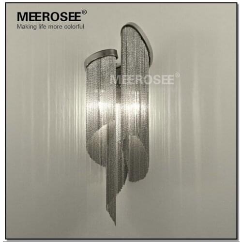 Atlantis Chain Light for Wall Lamp Aluminum Chain Wall Bracket Light Silver Wall Sconces Lighting Aisle Lamp Hallway Porch Light