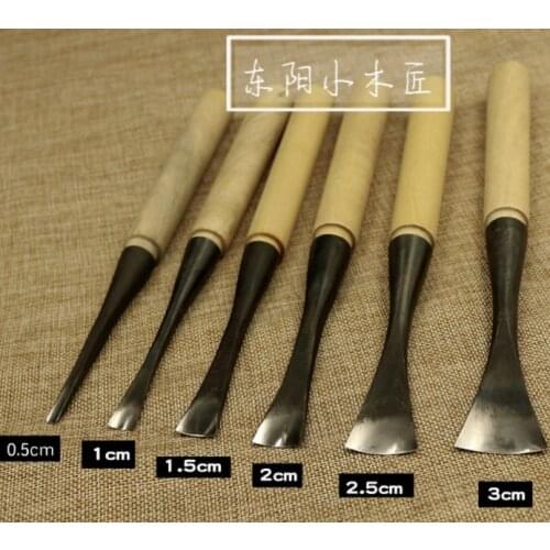 6pcs/set wood carving knife round billet knife
