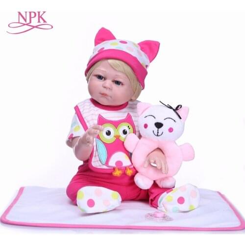 NPK Lifelike Newborn Dolls 50cm Full Silicone Vinyl Baby Boy Doll Soft Lovely Boy Reborn Dolls Babies Xmas Gifts