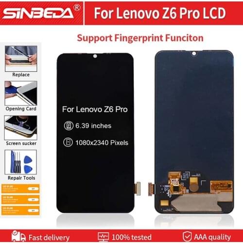 6.39'' Original Mobile Phone LCDs for Lenovo Z6 Pro LCD With Touch Screen Display Digitizer Assembly for Lenovo Z6 Pro LCD